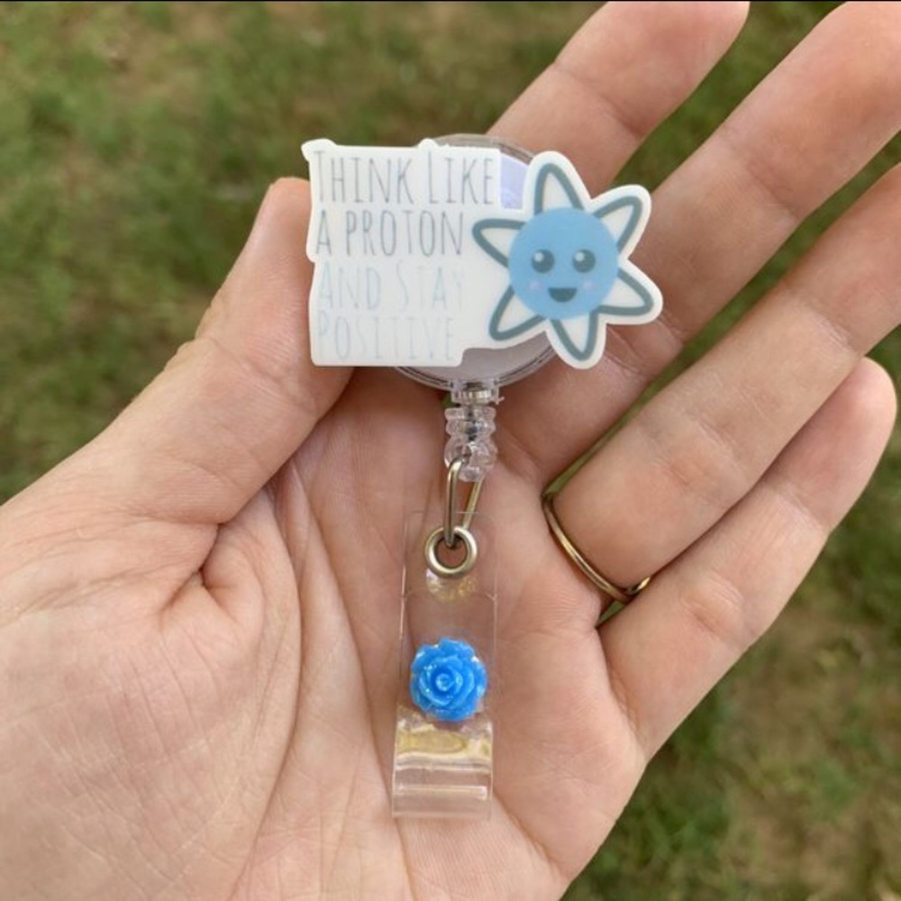 Stay Positive Badge Holder